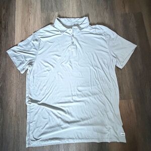 Vuori polo men's XL gray soft casual athleisure short sleeve button up